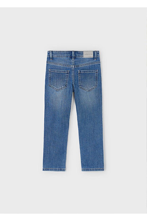 بنطلون شتوي للأولاد من Basic قصة ضيقة - أزرق - 4