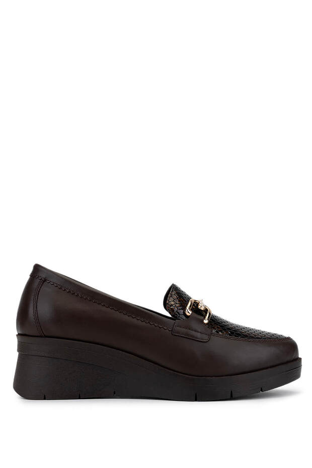 Women's Genuine Leather Brown Comfort Shoes