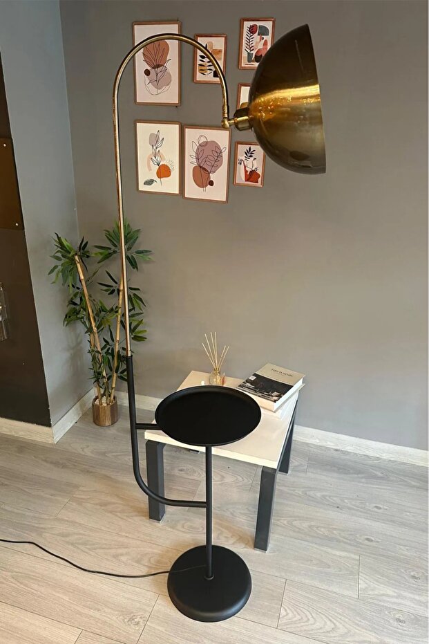 Dimmerli Işığı Ayarlanabilen Işığı Artırılıp Azaltılabilen Eskitme-Siyah Hareketli Başlık Lambader - 5