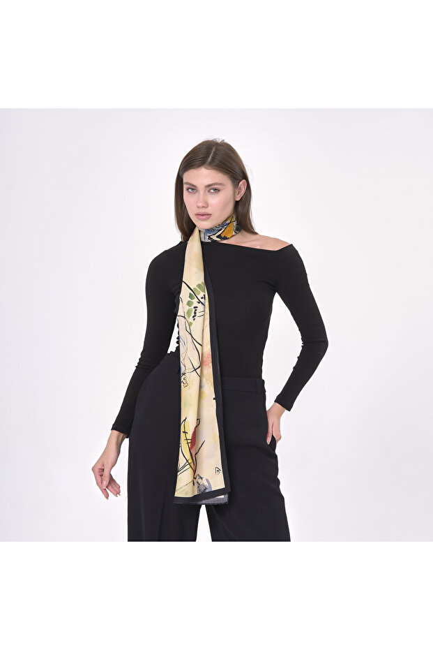 Compositions Patterned Wool Silk Scarf - 3
