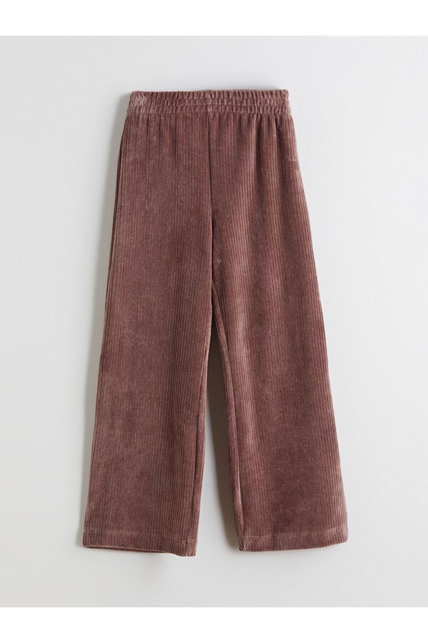 Vizyon New Season Velvet Girls' Sweatpants with Elastic Waist