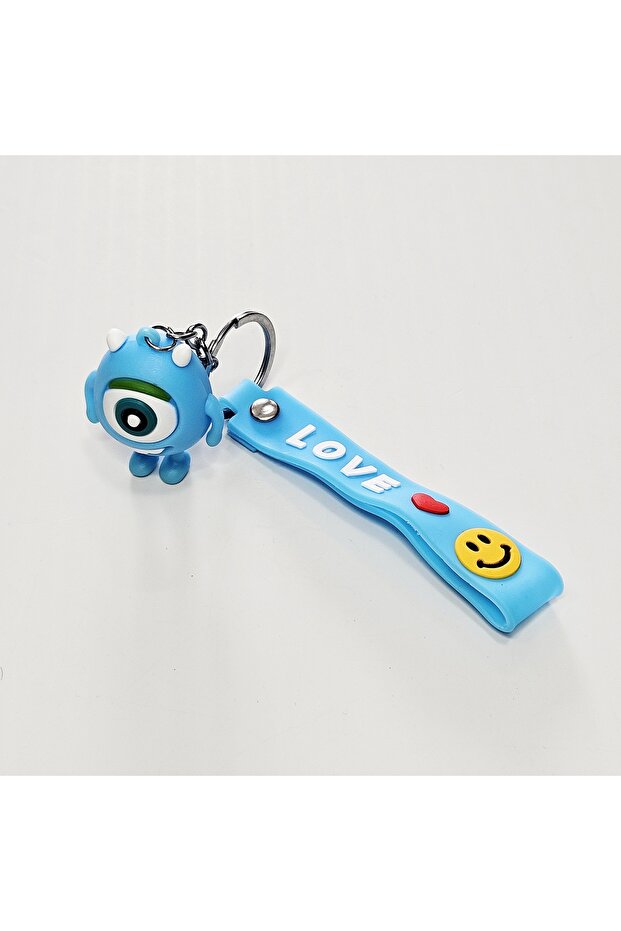Keychain 3D Silicone Keychain Cartoon Character Accessory