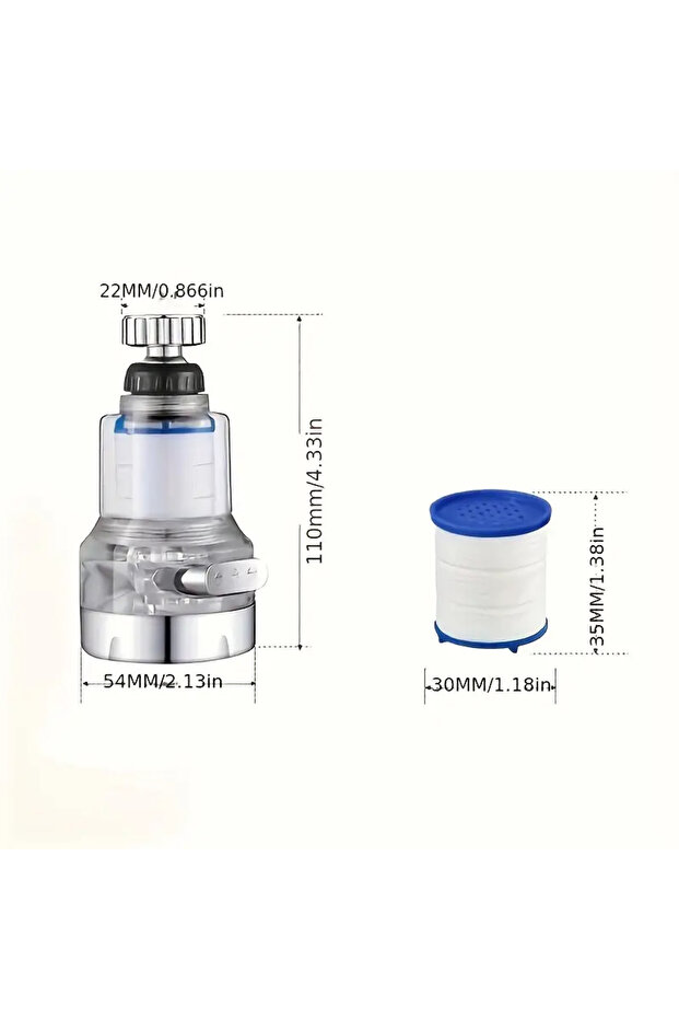Sink Faucet Water Filter 360° Rotating Tap Purifier, High-Efficiency Filtration System