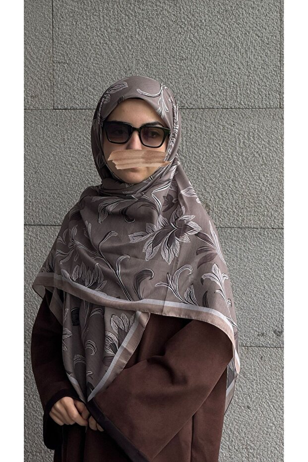 وشاح بنمط أوراق القطن - مينك - 2