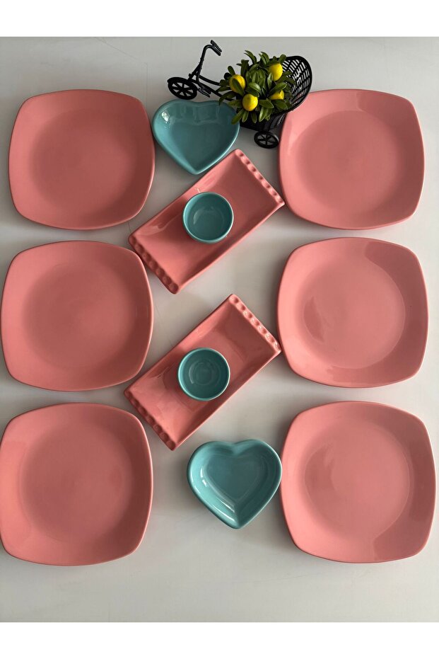 Team Breakfast Pink 12 Piece Set for 6 People