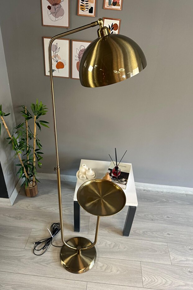 Dimmerli Işığı Ayarlanabilen Işığı Artırılıp Azaltılabilen Eskitme Hareketli Başlık Metal Lambader - 5