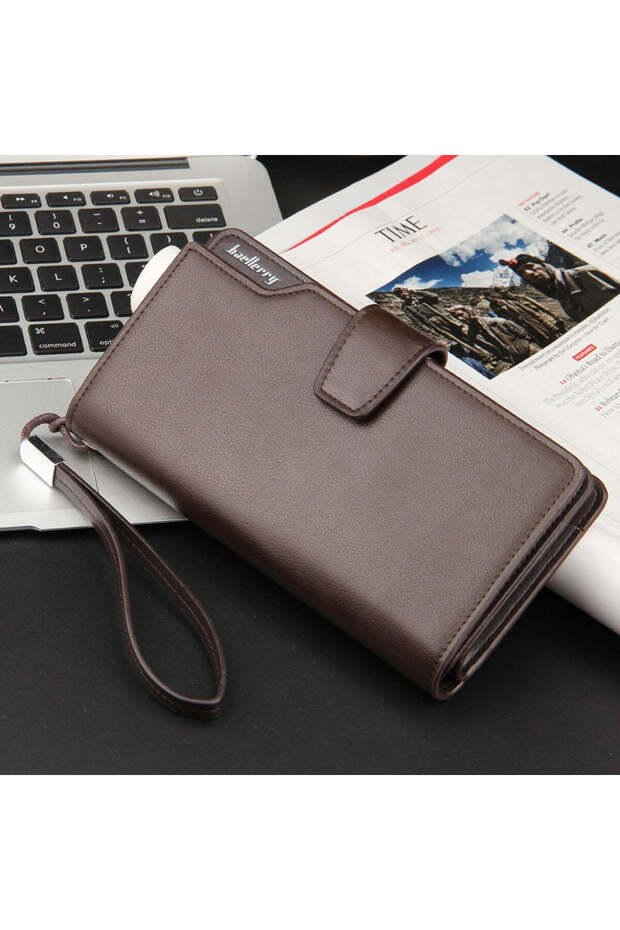 Slim Leather Wallet for Men UAE | Long Bi-Fold Card Holder & Passport Wallet | Gulf Baskets