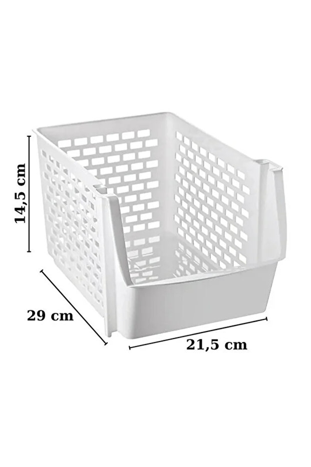 2 Pieces of Stackable Multi-Purpose Bathroom Under-Sink Organizer Large Size - White - 4