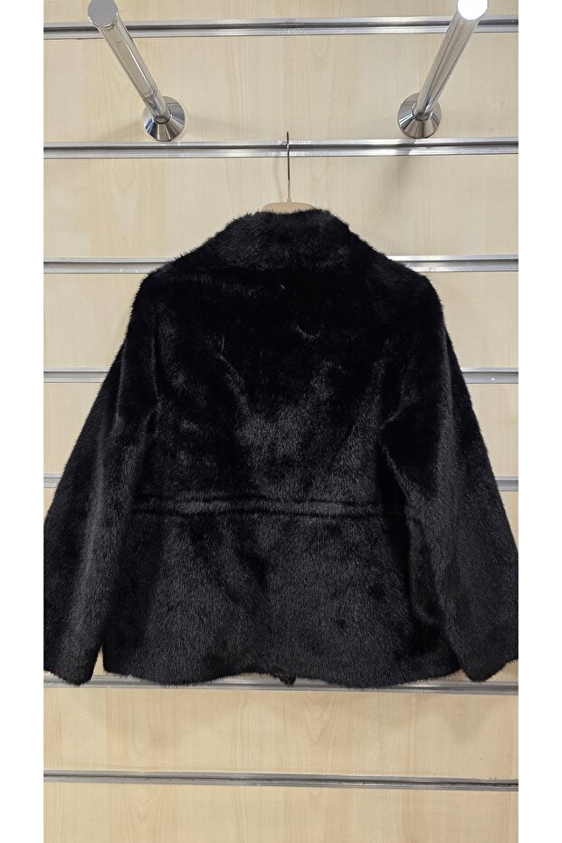 Kürk Mont Sarı Düğmeli - 7