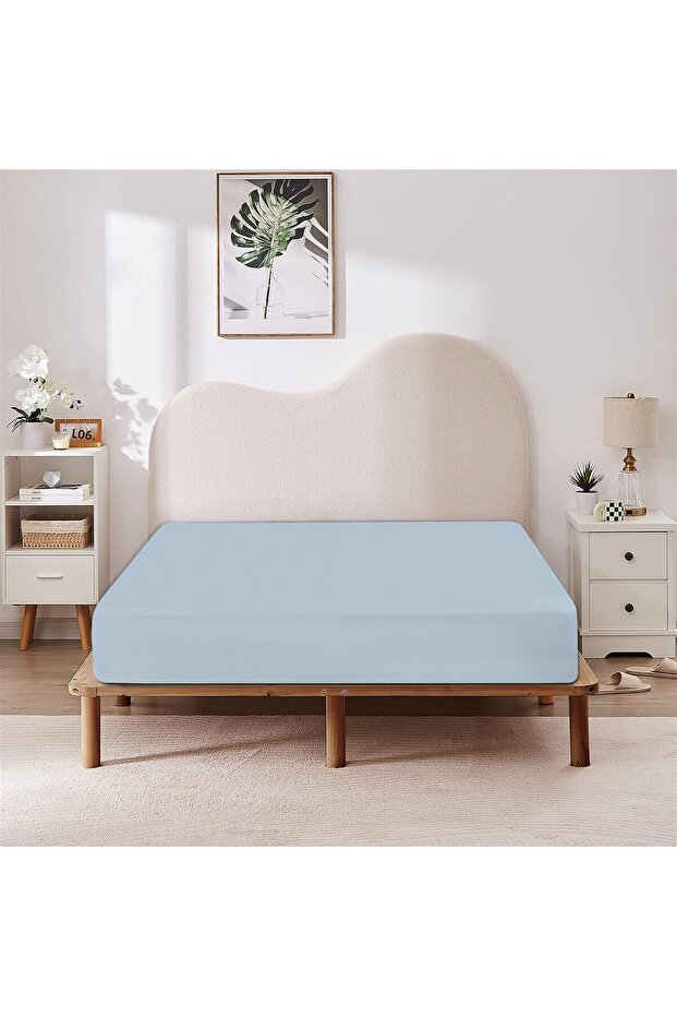 ملاءة سرير مطاطية من القطن بنسبة 100% - 1