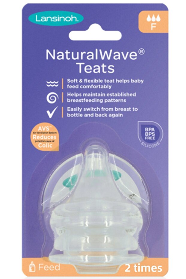 حلمة زجاجة ذات تدفق سريع من Naturalwave 76030، عبوة مزدوجة
