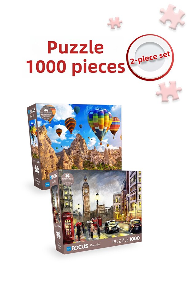 لغز مكون من قطعتين مكون من 1000 قطعة - لندن وكابادوكيا