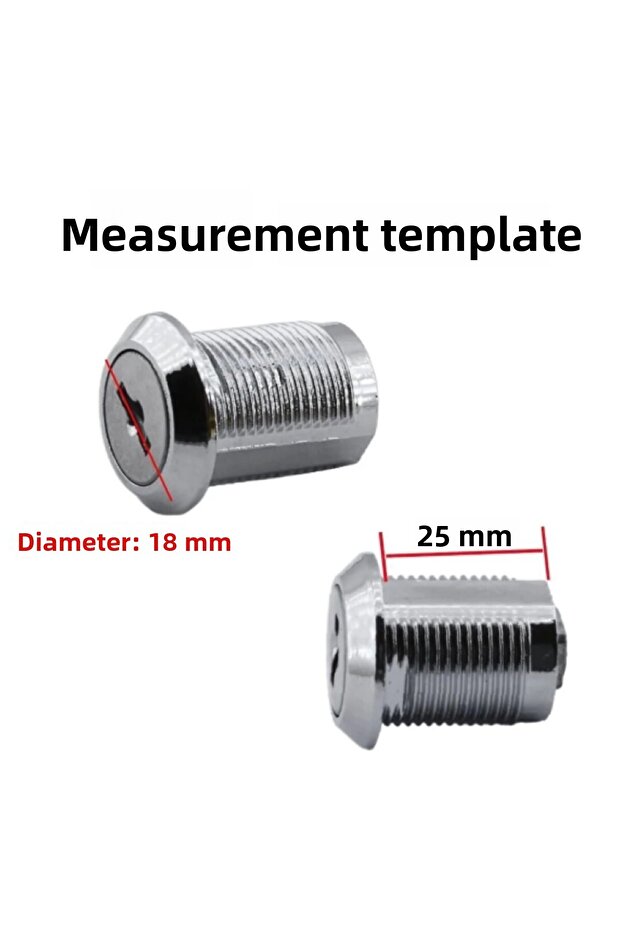 Latch Cabinet Drawer Lock Latch Drawer Lock with 2 Keys Furniture Cupboard Lock Metal - 5