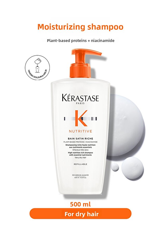 Nutritive Bain Satin Riche Intensive Moisturizing Shampoo 500 ml - 2