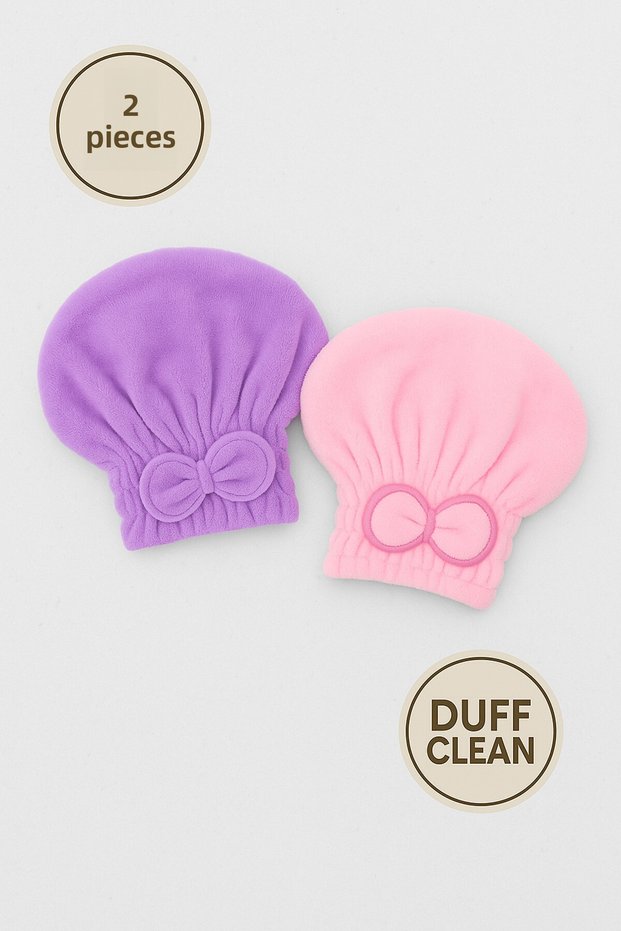 Purple+Pink Hair Drying Cap Head Towel Shower Cap Wet Hair Drying Cap Suitable for All Hair Types