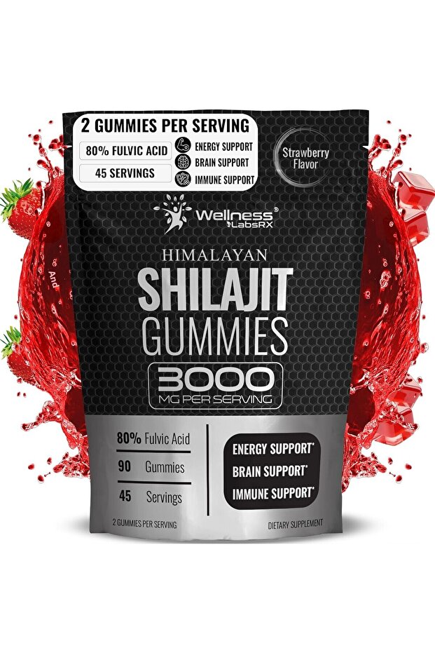 Wellness Labs Himalayan Shilajit for Women and Men Trace Minerals & Fulvic Acid 90 Gummies