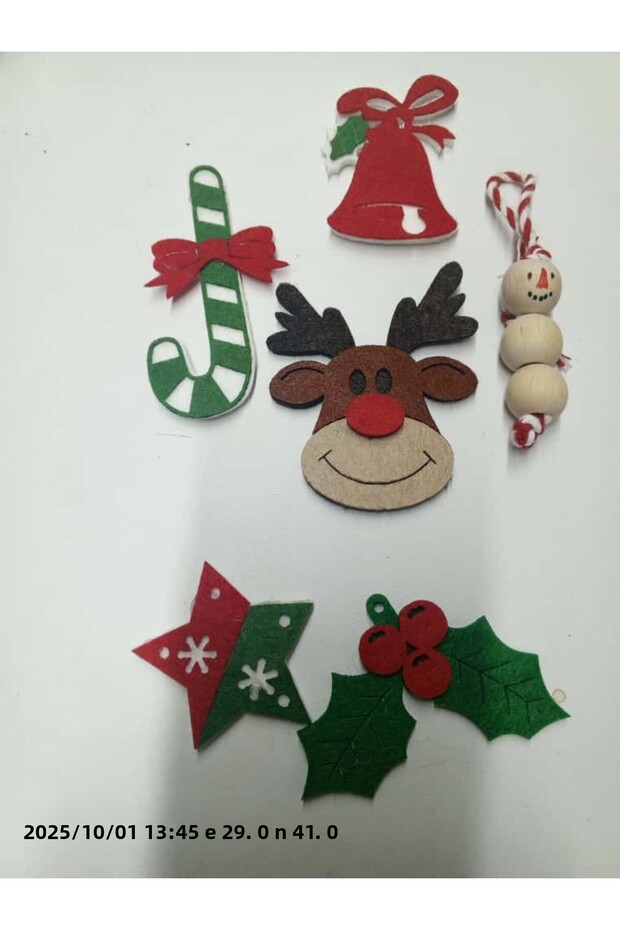 6 Piece Christmas Felt Motif Set Felt Motif Felt Decoration Ornament Tree Ornament