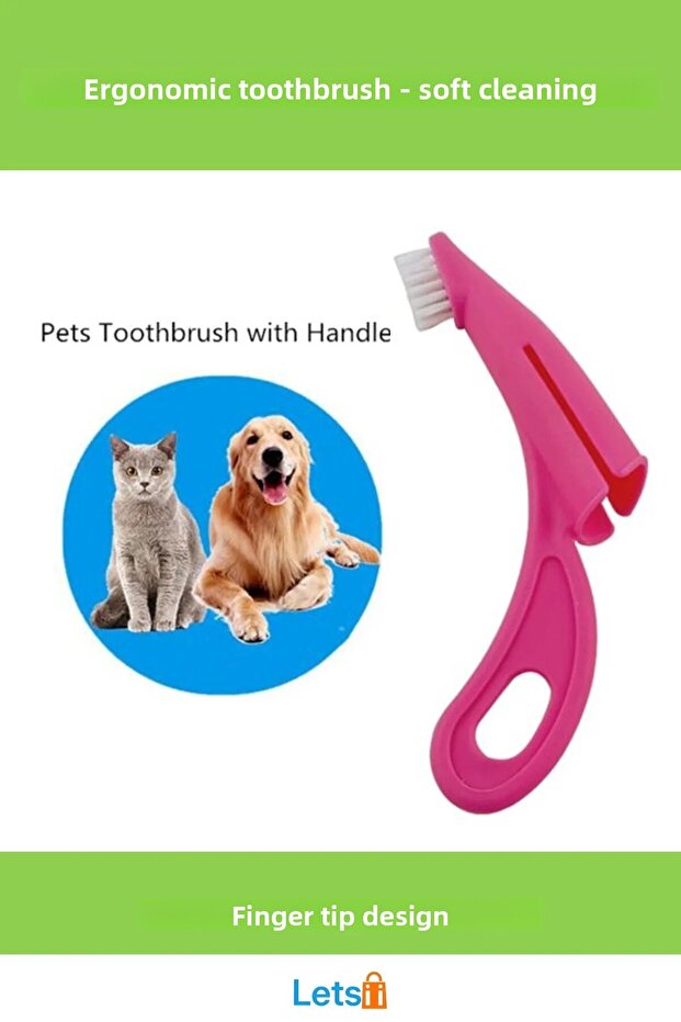 Soft Material Ergonomic Pet Toothbrush - 1