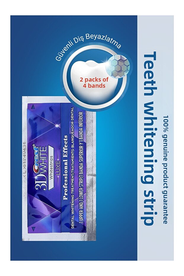Professional Effects Teeth Whitening Strips (2Pack / 4 Strips)