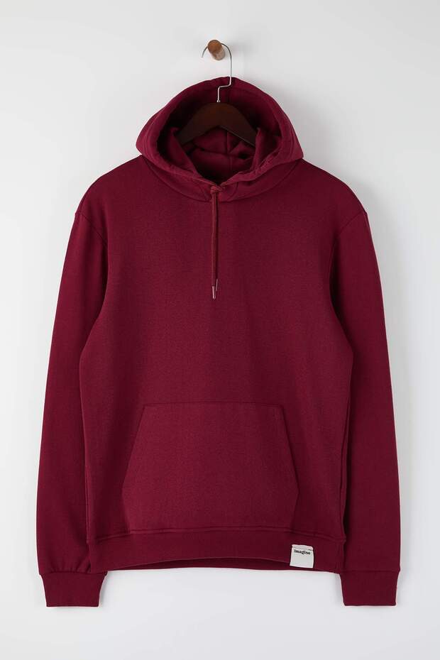 Bordo- Lacivert 2'li Paket Kapüşonlu Regular Kesim İçi Polarlı Sweatshirt TMNAW24SW00000 - 9