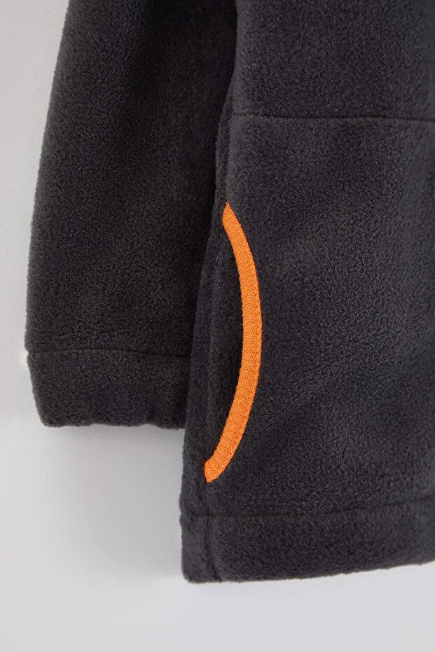 Antrasit Polar Peluş Unisex Çocuk Örme Sweatshirt TKDAW26SW00058 - 3