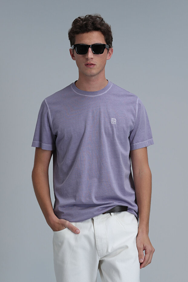 Sarder Erkek Basic Tişört Lila - 3