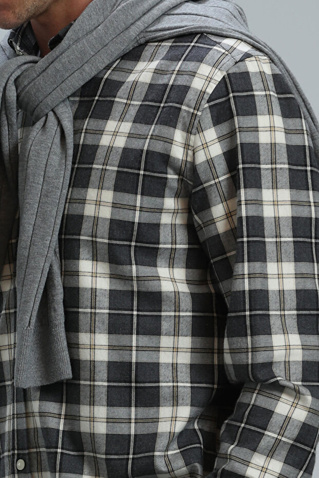 Red Erkek Basic Gömlek Regular Fit Gri - 3