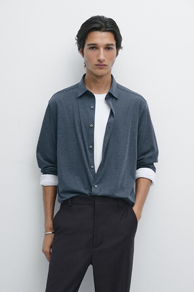 Esnek slim fit gömlek - 2