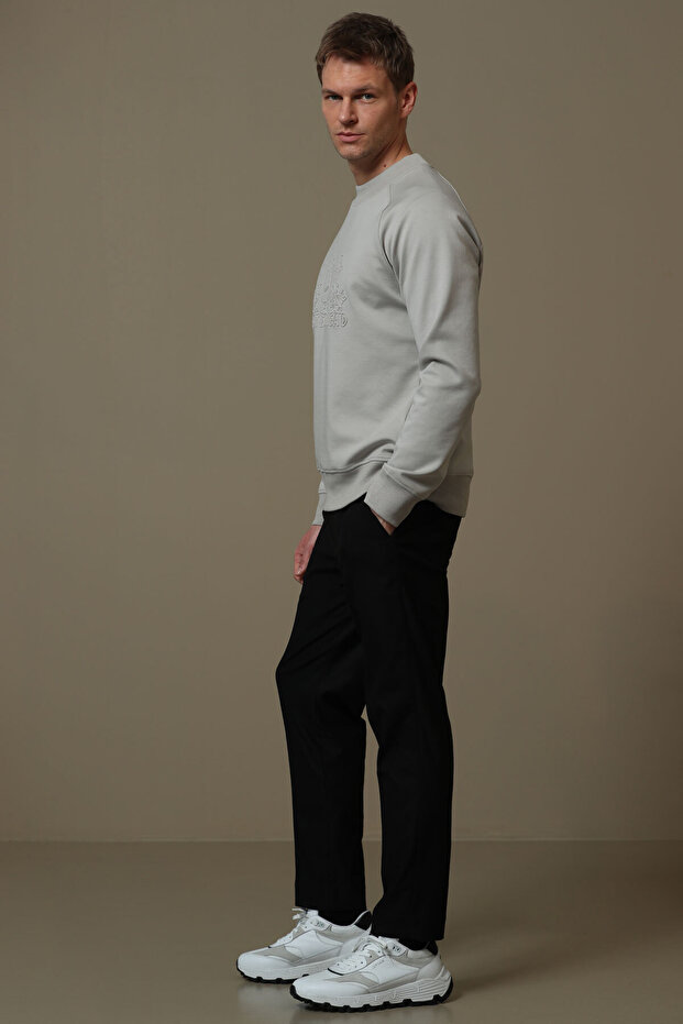 Bert Erkek Sweatshirt Bej - 4