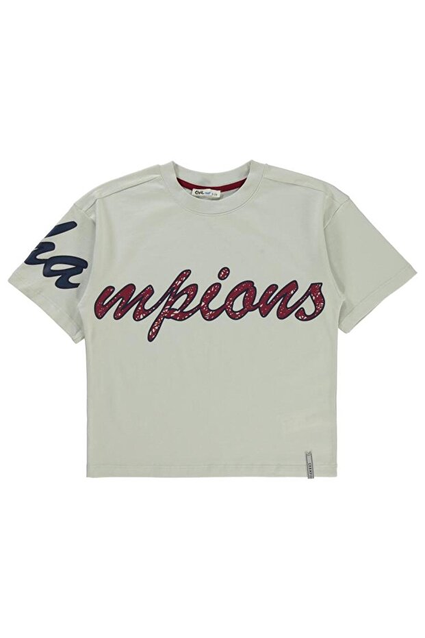 Boy's T-Shirt 10-13 Years Old Burgundy-White