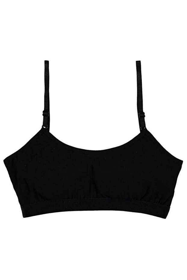 Flat Padded Bustier for Ages 8-12 - Black