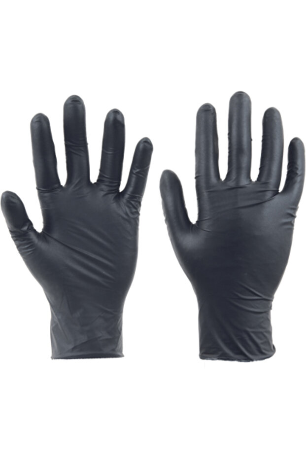 قفازات سبونبيل سوداء للاستعمال مرة واحدة - 1