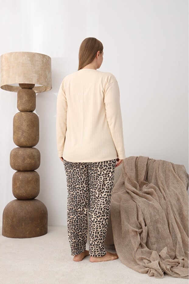 Σετ γυναικείες πιτζάμες Battal Interlock Plus Size - 2