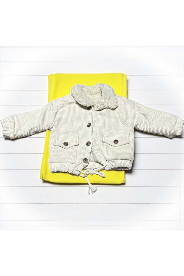 Plush Velvet Coat Beige