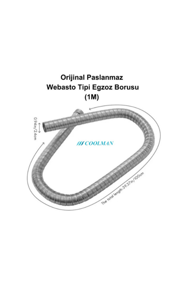 Webasto Tipi Egzoz Borusu Paslanmaz Krom - 1