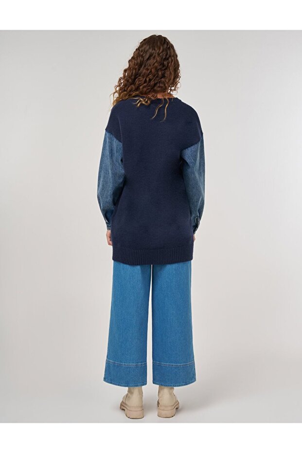 Денім Гарнілі Трико Туніка Лациверт - 5