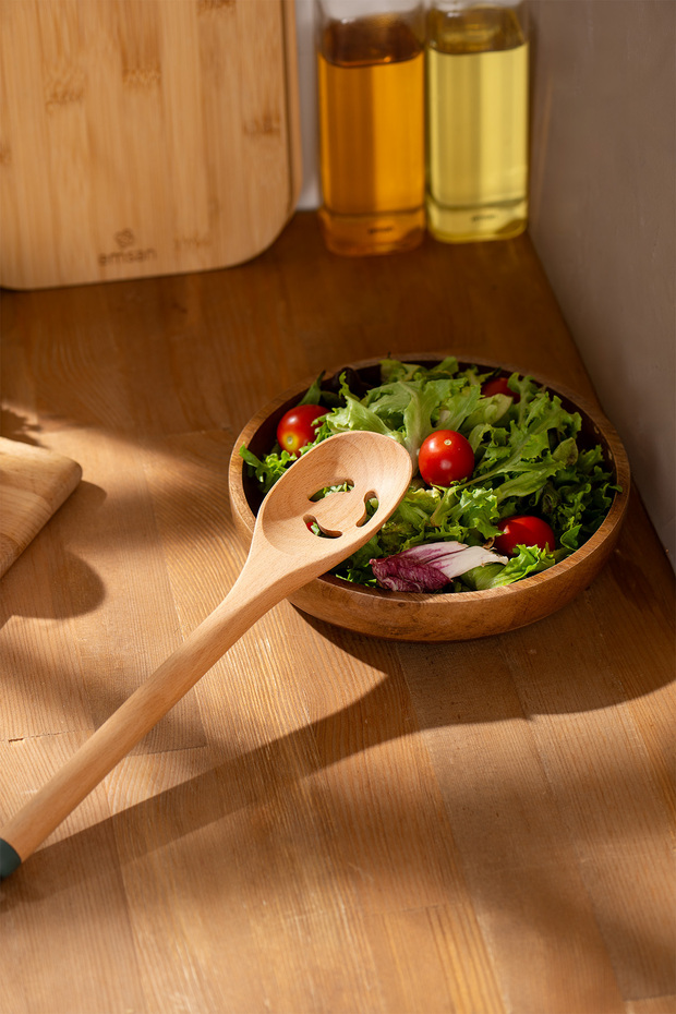 Rustik Bambu Oluklu Kaşık 28 cm - 2