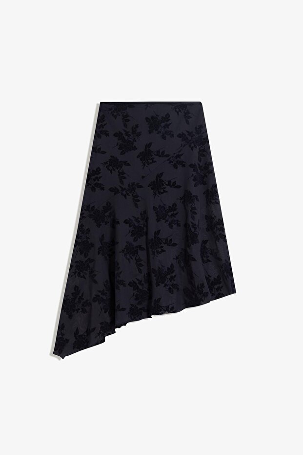 Baskılı midi etek - 5