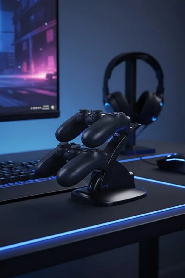 Hepu TP4-0408B PS4 DualShock Kablosuz Oyun Kolu Şarj Standı - 3
