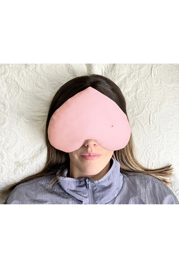Lavender Eye Pillow Heart Shaped Satin Meditation Eye Patch