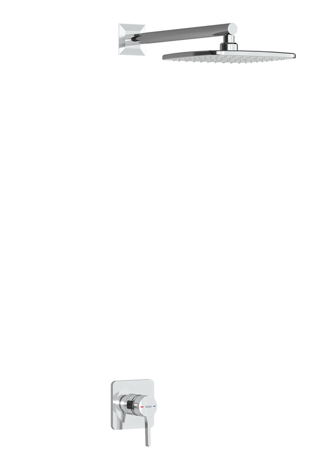 Misis Tek Yönlü Kare Duş Seti-Krom - 1