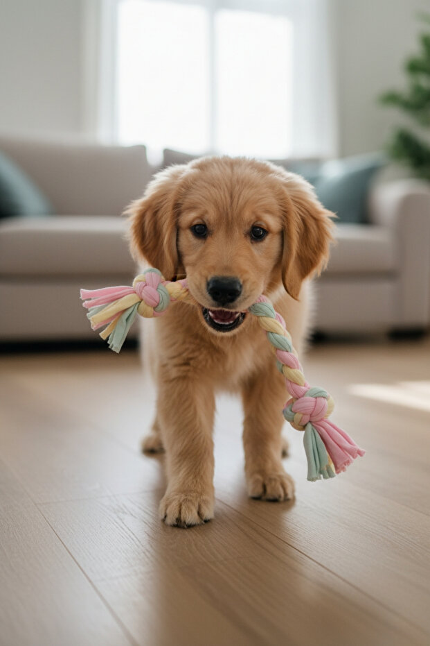 Dog Bite Toy Teeth Scratching Chewing Rope Tug-Of-War Fetch Horse Play Teether Stress Rope