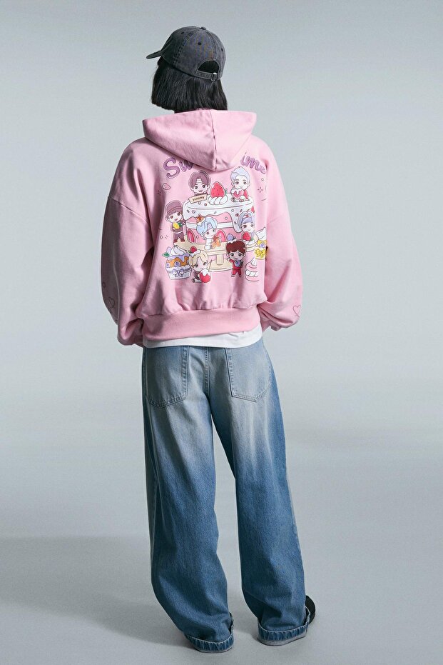 TinyTAN baskılı sweatshirt - 4