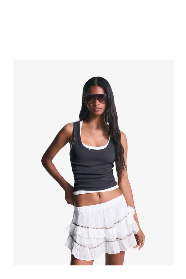 Fırfırlı mini etek - 5