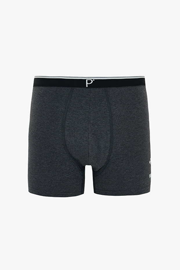 Erkek Flag Sloganlı Organik 3'lü Boxer - 4
