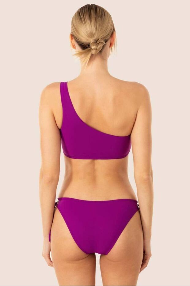 Ayyıldız 3405 Mor Tek Omuz Bikini Takımı - 2