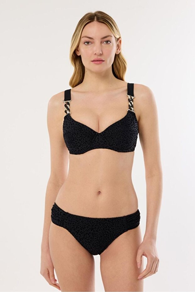 4601 Black Patterned Bikini Set - 2
