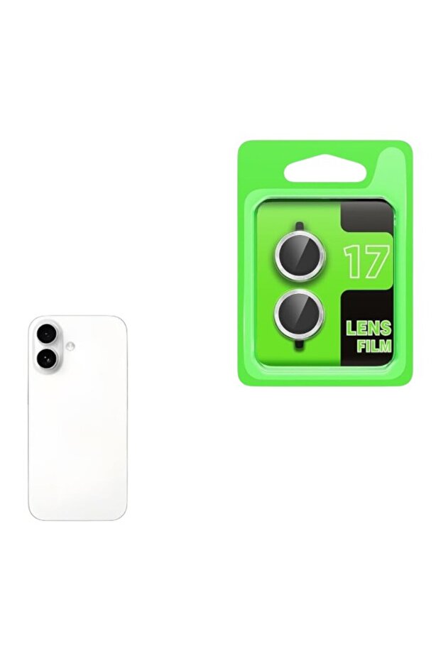 iPhone 17 Camera Lens Film Protector 9H Tempered Glass – HD Clear, Set of 2 - Green
