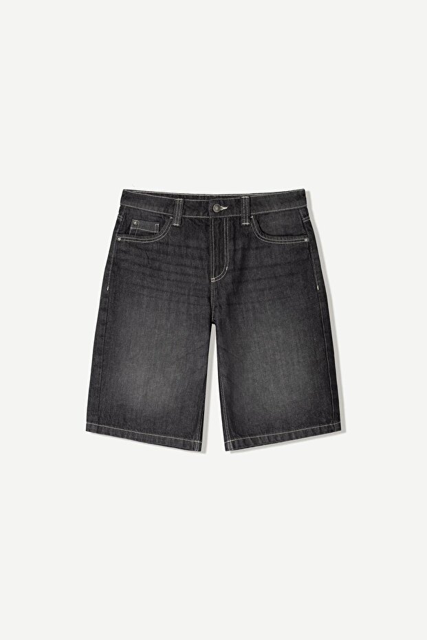 Baggy denim şort - 2