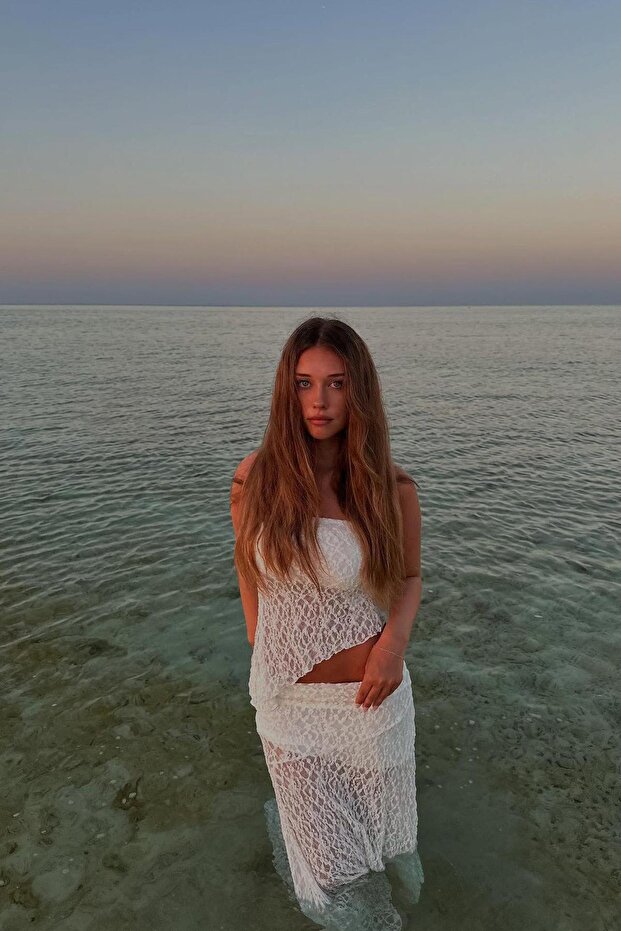 Dantel midi etek - 3